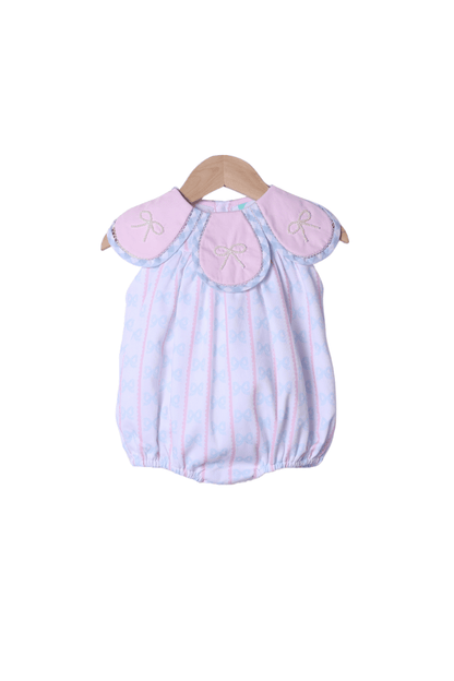 The Smocked Flamingo Apparel & Accessories Sweet Scalloped Pearl Bow Tulip Bubble