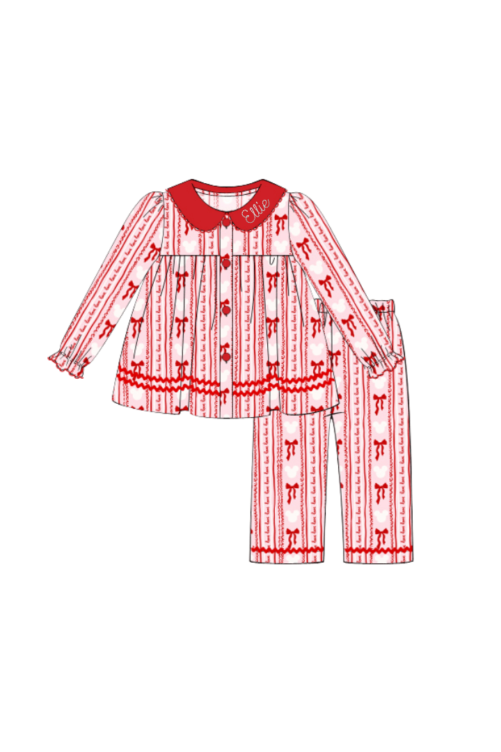 The Smocked Flamingo Apparel & Accessories Sweet Valentine Mouse Swing Lounge Set