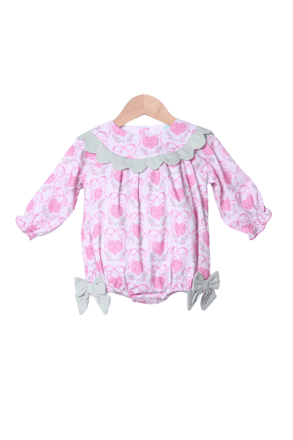 The Smocked Flamingo Apparel & Accessories Sweetheart Bow Scalloped Bubble