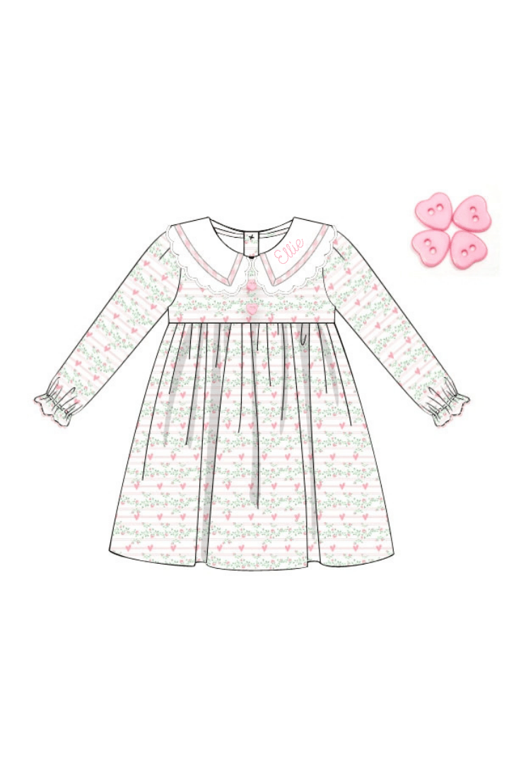 The Smocked Flamingo Apparel & Accessories Sweetheart Trellis Dress