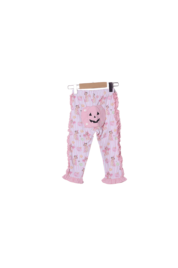 The Smocked Flamingo Apparel & Accessories Trick or Treat Puppy Pink Lounge Set