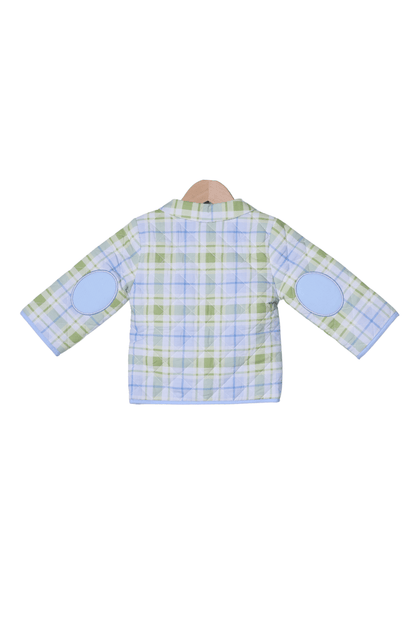 The Smocked Flamingo Apparel & Accessories TSF x Shelby Back Blue and Green Plaid Jacket