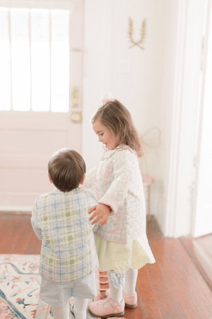 The Smocked Flamingo Apparel & Accessories TSF x Shelby Back Patchwork Floral Bow Jacket