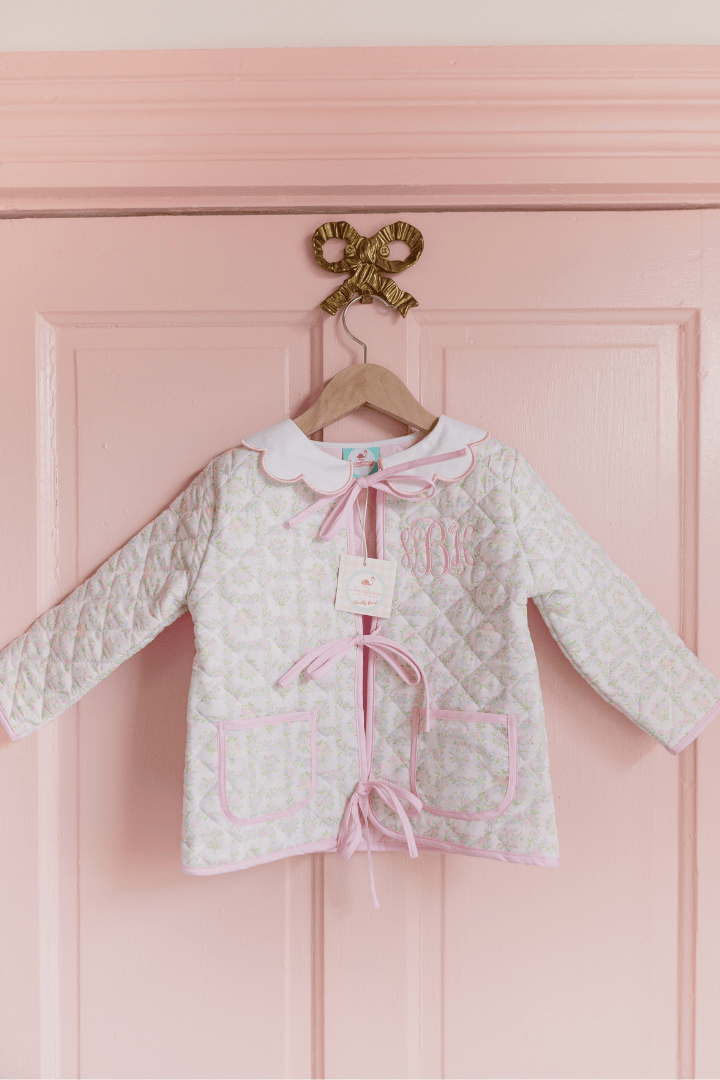 The Smocked Flamingo Apparel & Accessories TSF x Shelby Back Patchwork Floral Bow Jacket
