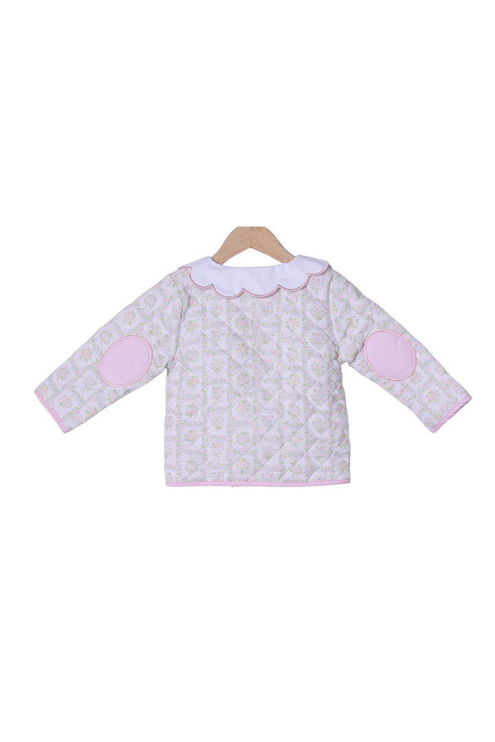 The Smocked Flamingo Apparel & Accessories TSF x Shelby Back Patchwork Floral Bow Jacket