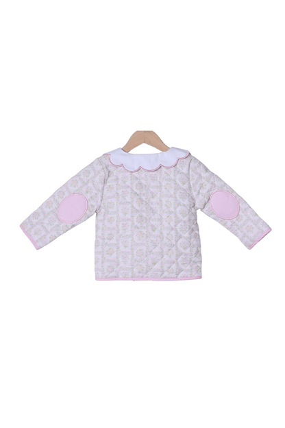 The Smocked Flamingo Apparel & Accessories TSF x Shelby Back Patchwork Floral Bow Jacket