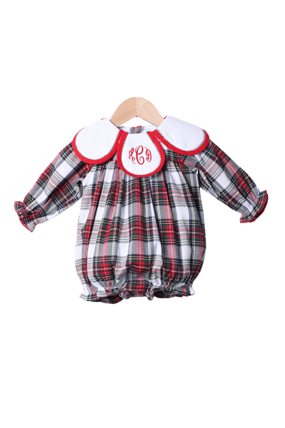 The Smocked Flamingo Apparel & Accessories Tulip Red Tartan Plaid Bubble