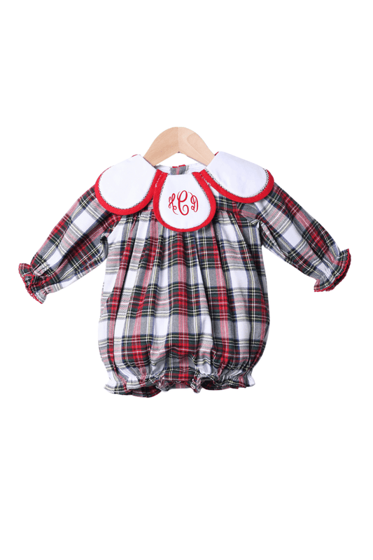 The Smocked Flamingo Apparel & Accessories Tulip Red Tartan Plaid Bubble