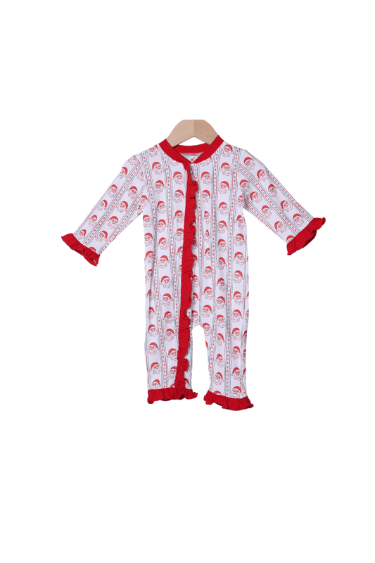 The Smocked Flamingo Apparel & Accessories Vintage Santa Lounge Lounge Ruffle Zippy