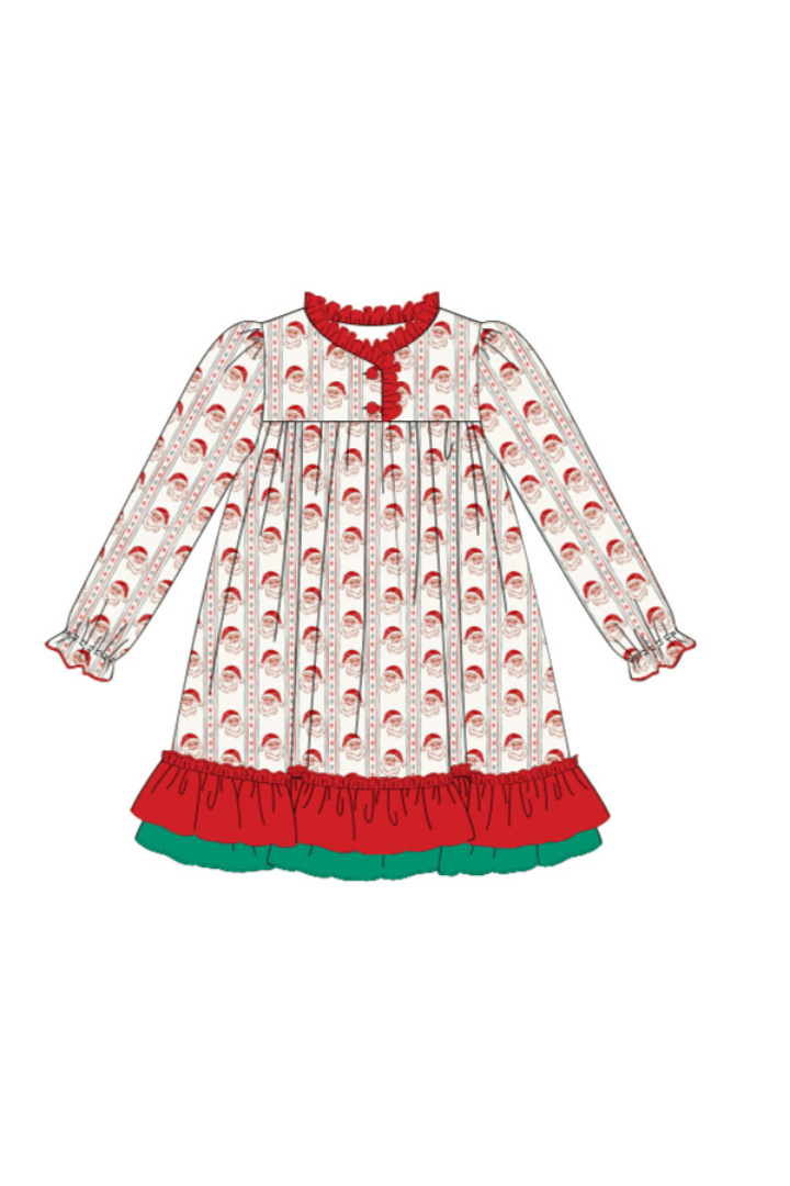 The Smocked Flamingo Apparel & Accessories Vintage Santa Lounge Swing Gown