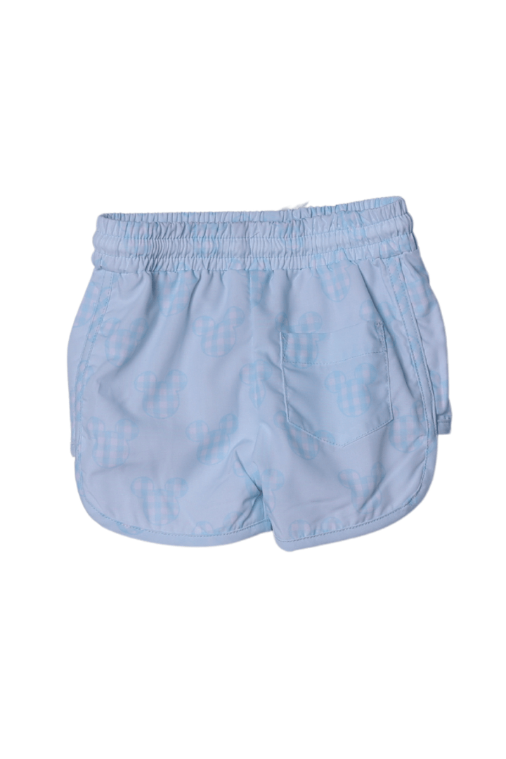 The Smocked Flamingo Apparel & Accessories Watercolor Mouse Blue Swim Trunks and Rash Guard