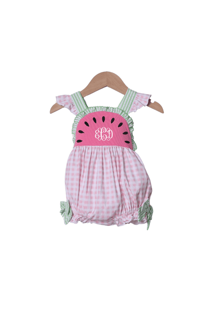 The Smocked Flamingo Apparel & Accessories Watermelon Pink Gingham Sun Bubble