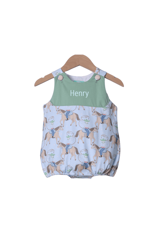 The Smocked Flamingo Apparel & Accessories Western Cowboy Bubble