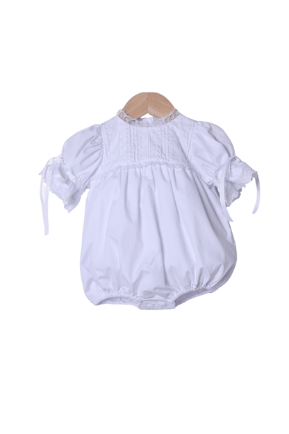 The Smocked Flamingo Apparel & Accessories White Lace Heirloom Bubble