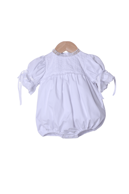 The Smocked Flamingo Apparel & Accessories White Lace Heirloom Bubble