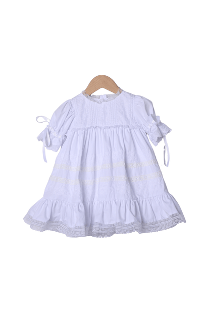 The Smocked Flamingo Apparel & Accessories White Lace Heirloom Dress