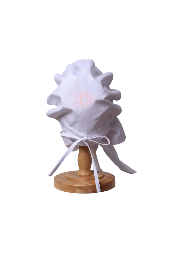 The Smocked Flamingo Apparel & Accessories White Woven Bonnet