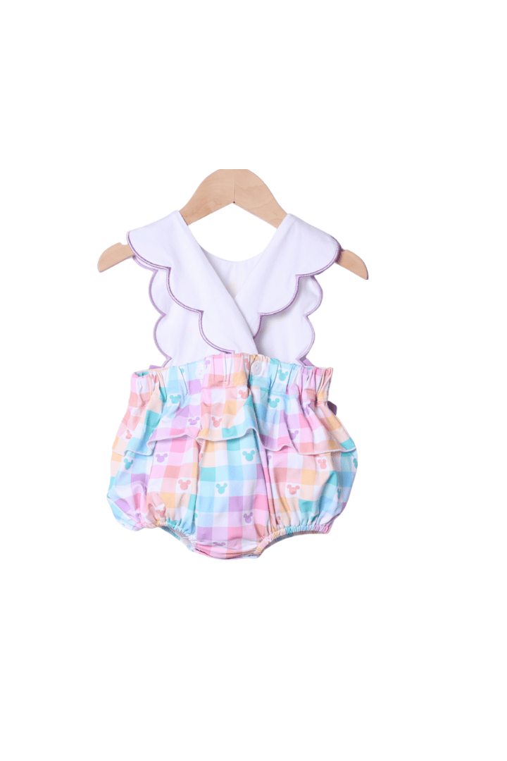 The Smocked Flamingo Appliqué Balloons Gingham Pastel Mouse Bow Bubble