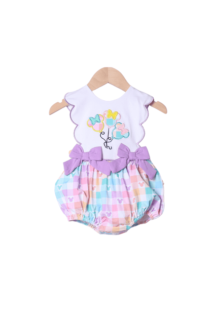 The Smocked Flamingo Appliqué Balloons Gingham Pastel Mouse Bow Bubble