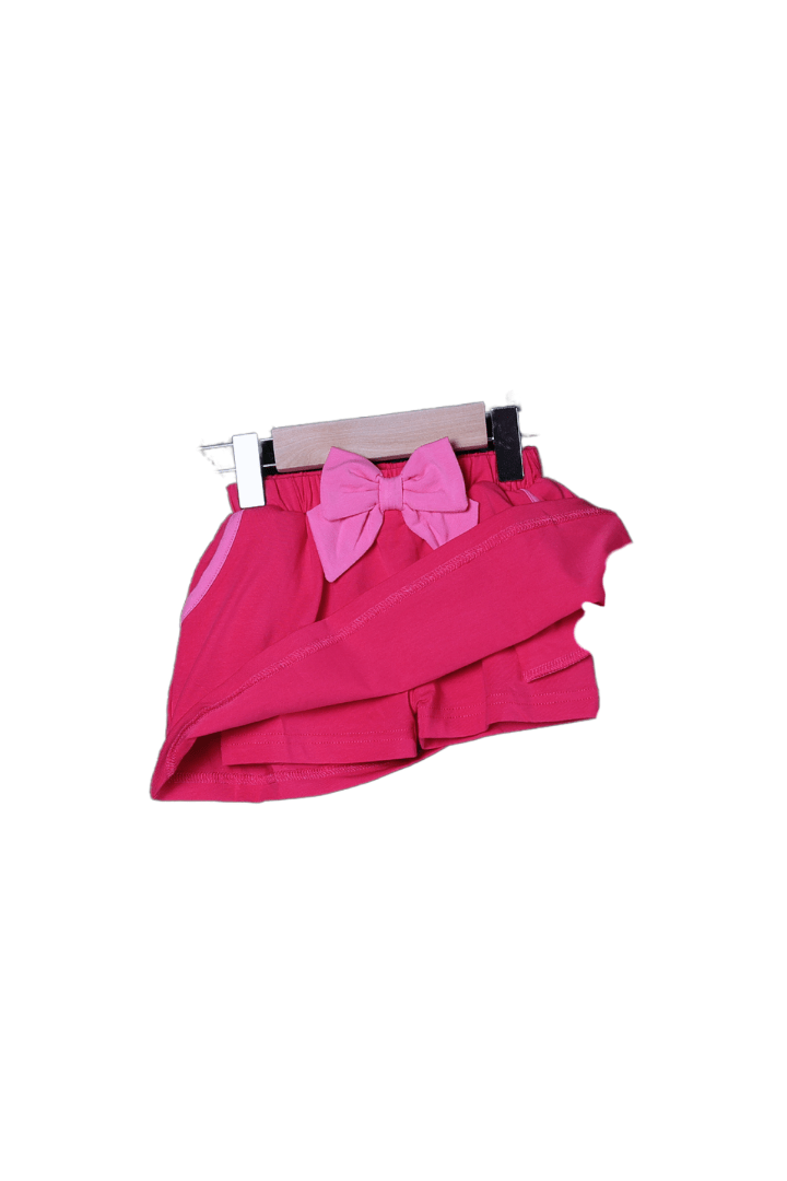 The Smocked Flamingo Applique Mouse Pink Skort Set