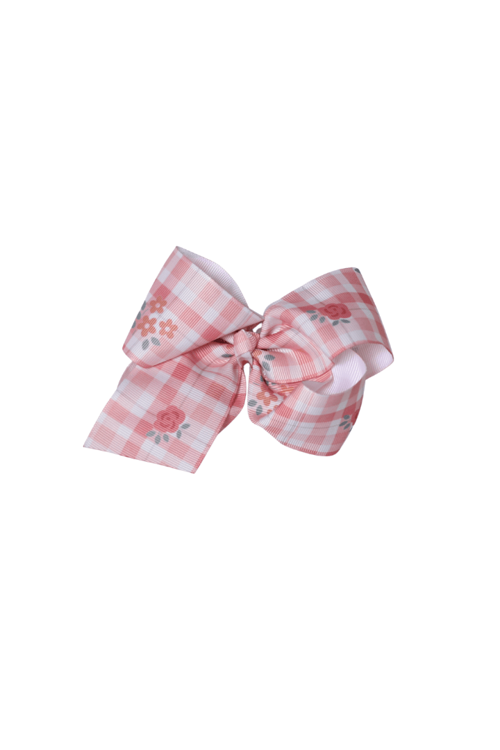 The Smocked Flamingo Children's Clothing Fall Floral Plaid Bow
