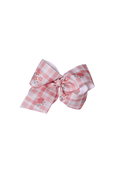 The Smocked Flamingo Children's Clothing Fall Floral Plaid Bow