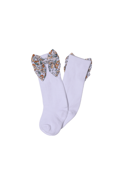 The Smocked Flamingo Children's Clothing Floral Bow Socks