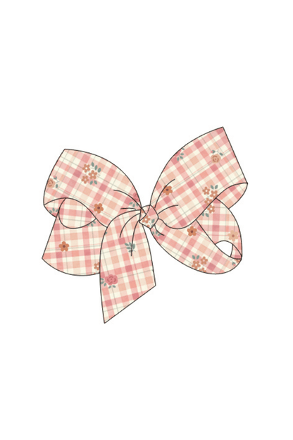 The Smocked Flamingo Children's Clothing Pre-Order Fall Floral Plaid Bow