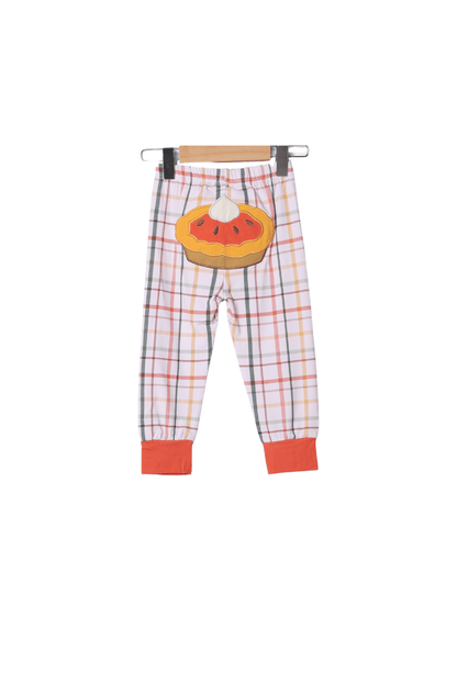 The Smocked Flamingo Children's Clothing Pumpkin Pie Plaid Lounge Set