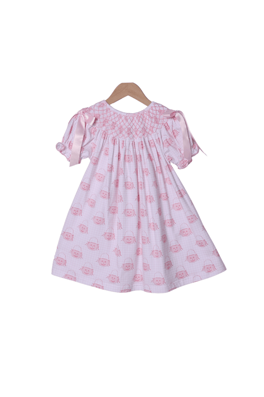 The Smocked Flamingo Children's Clothing Smocked Heirloom Pink Jack O Lantern Dress