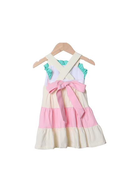 The Smocked Flamingo French Knot Mouse Balloons Dress