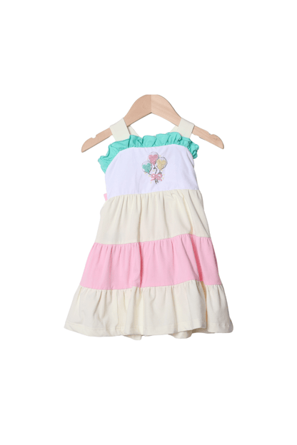 The Smocked Flamingo French Knot Mouse Balloons Dress