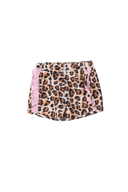 The Smocked Flamingo French Knot Pink Mouse Leopard Short Set