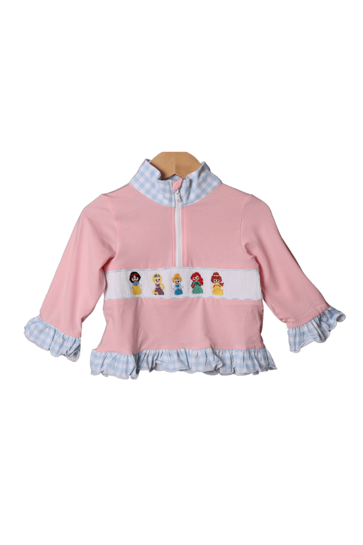 The Smocked Flamingo Hand Smocked Princess Pullover