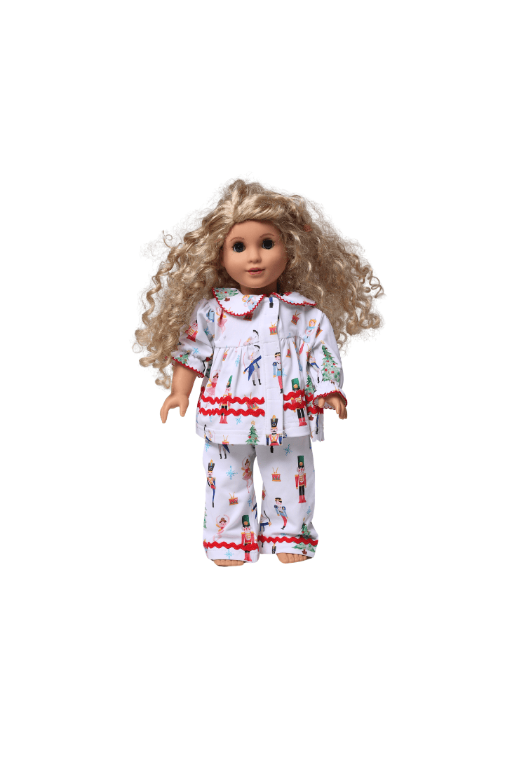 The Smocked Flamingo Nutcracker Two Piece Swing Lounge Set DOLL Match