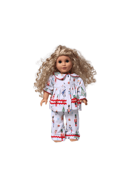 The Smocked Flamingo Nutcracker Two Piece Swing Lounge Set DOLL Match