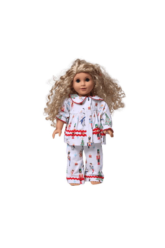The Smocked Flamingo Nutcracker Two Piece Swing Lounge Set DOLL Match