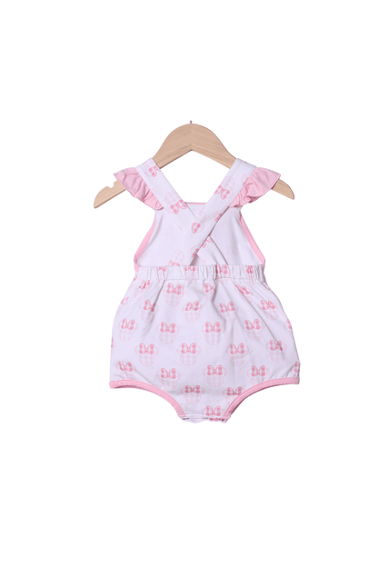 The Smocked Flamingo Pink Gingham Mouse Bubble