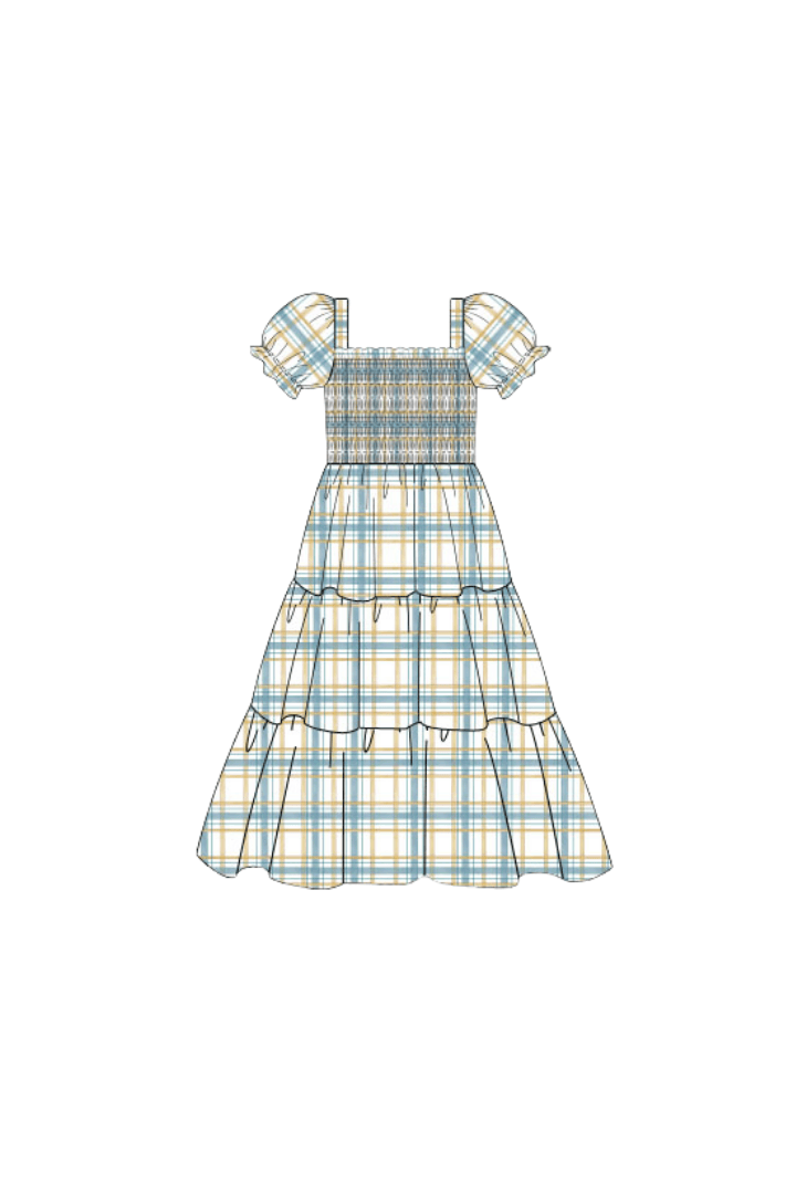 The Smocked Flamingo Pre-Order Fall Plaid Mom Dress