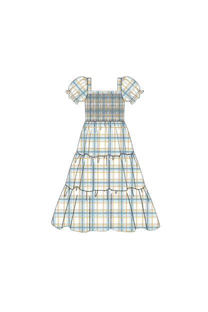The Smocked Flamingo Pre-Order Fall Plaid Mom Dress