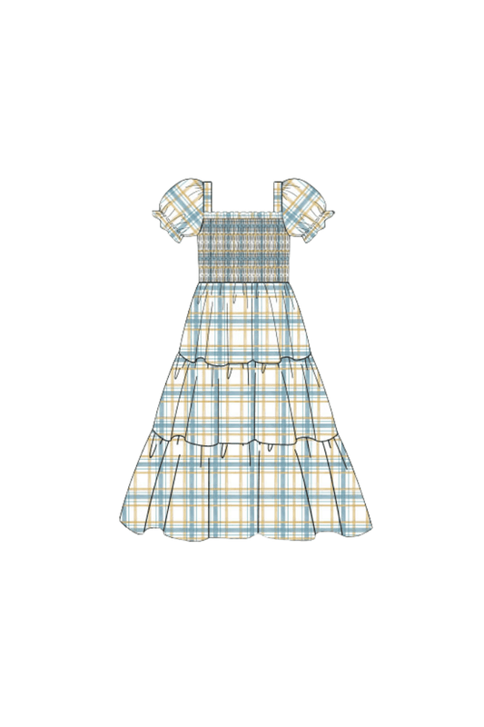 The Smocked Flamingo Pre-Order Fall Plaid Mom Dress