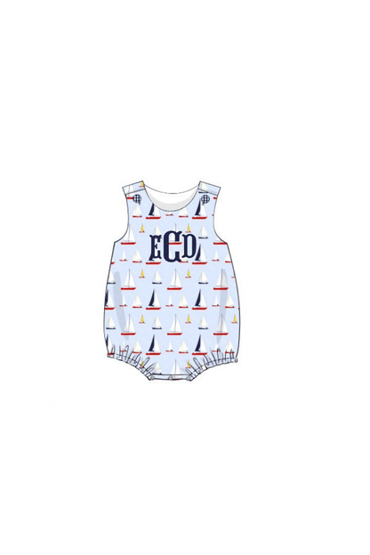 The Smocked Flamingo Pre-Order Sail Away Blue and Red Bubble