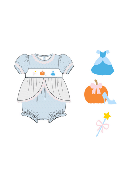 The Smocked Flamingo Pre-Order Smocked Pumpkin Princess Bubble