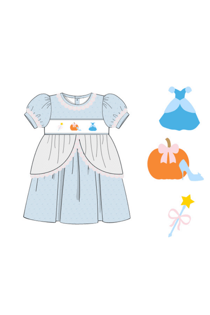 The Smocked Flamingo Pre-Order Smocked Pumpkin Princess Dress