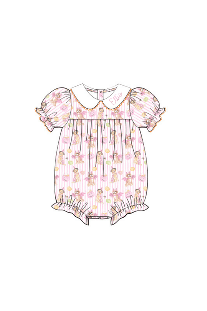 The Smocked Flamingo Pre-Order Trick or Treat Pink Puppy Bubble