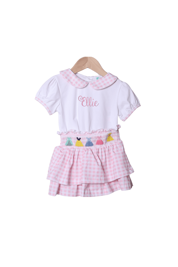 The Smocked Flamingo Princess Skort Set