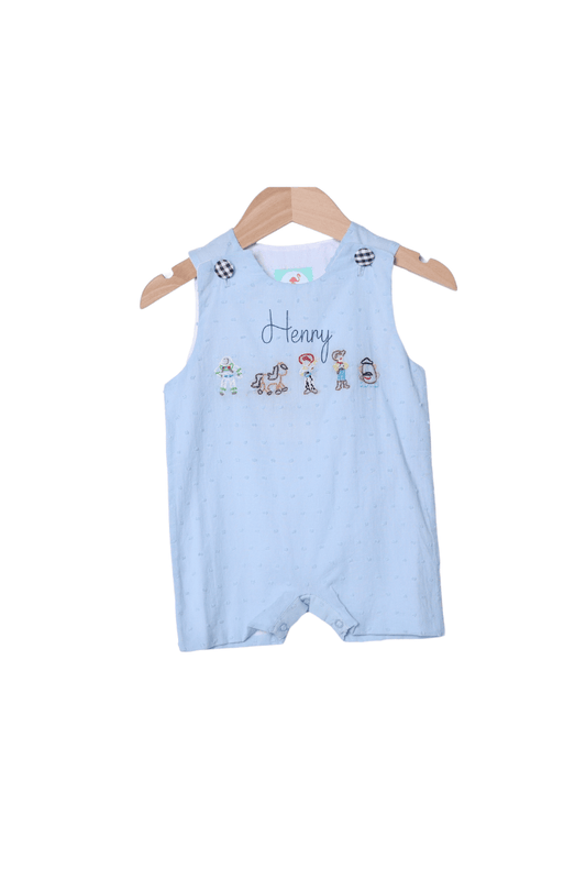 The Smocked Flamingo Shadow Embroidered Cowboy Friends Jon Jon