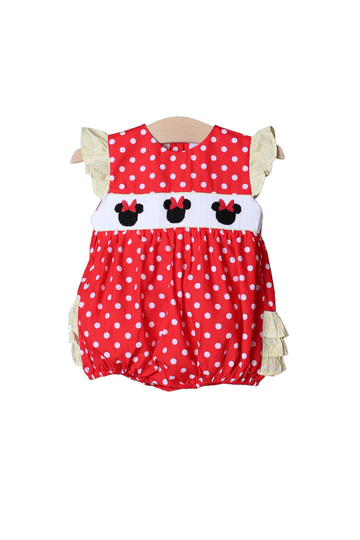 Pink Character Smocked Ruffle Bubble
