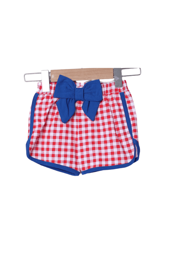 The Smocked Flamingo Smocked Princess and Friends Gingham Short Set