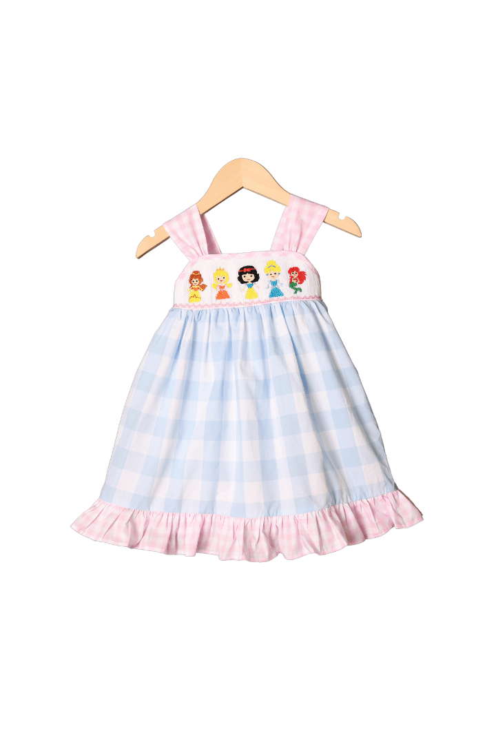 The Smocked Flamingo Smocked Princess Bow Dress